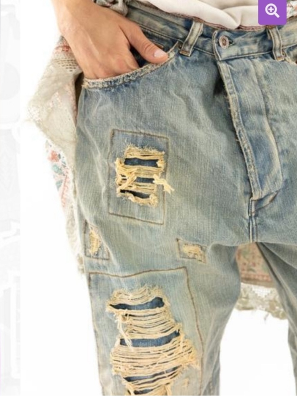 Magnolia Pearl Miner 213 Denim in Washed Indigo OSFM - Picture 13 of 13